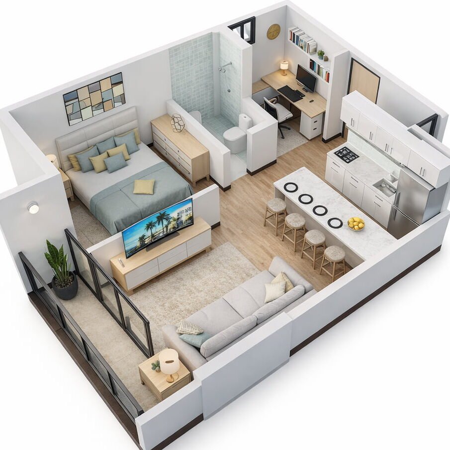 apartamento con balcon